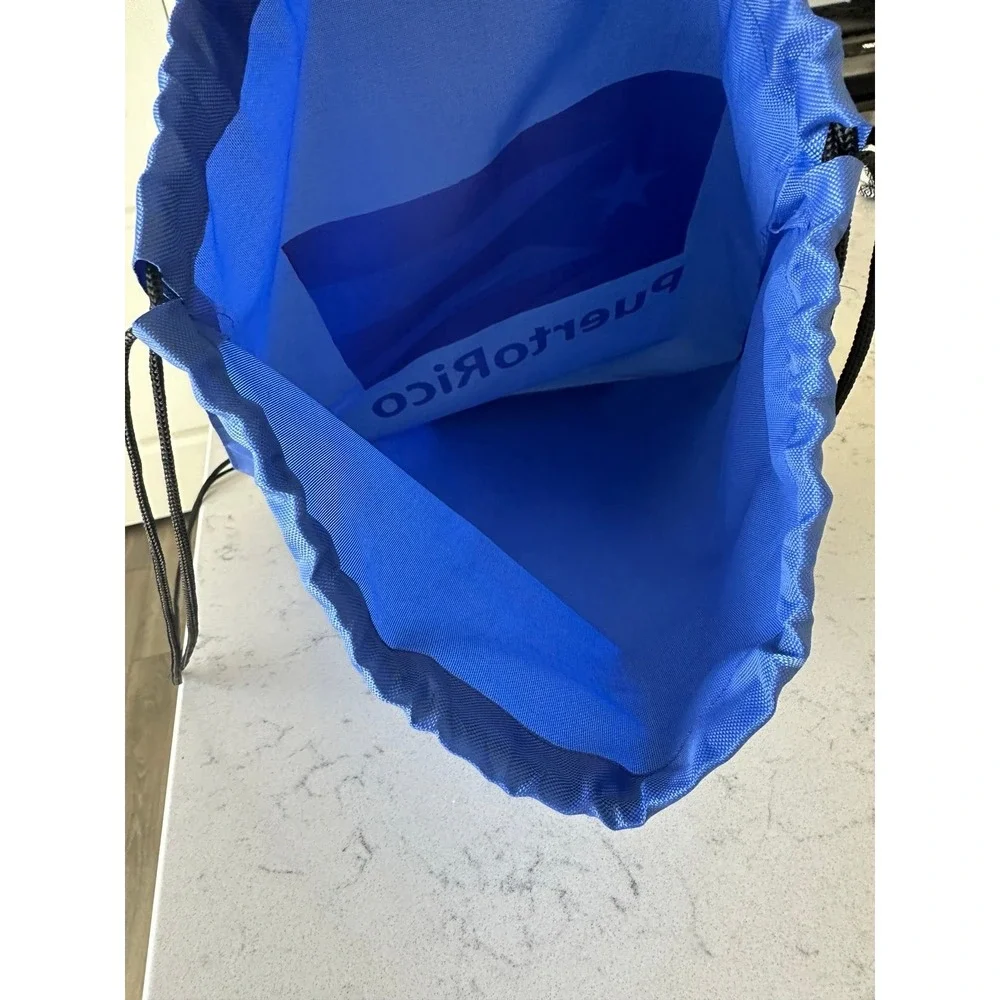 Puerto Rico - Drawstring Backpack String Bag Water Resistant Nylon Bag